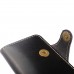 iPhone SE 5 5s - Top Quality Imported Argentina Genuine Leather Flip Wallet Protective Phone Cover Case - Black